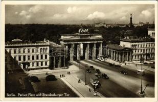 1935 Berlin, Pariser Platz und Brandenburger Tor / square, gate, autobus, automobile (EK)