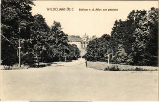 Kassel, Wilhelmshöhe, Schloss v. d. Allee aus gesehen / castle