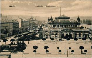 Mainz, Stadthalle, Rheinstrasse / town hall, street view (cut)