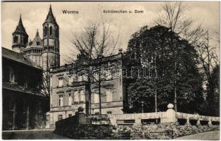 Worms, Schlösschen u. Dom / castle, cathedral (cut)