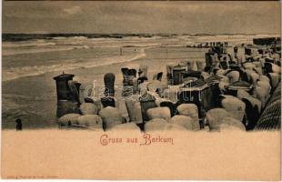 Borkum, Hochflut / beach, high tide (cut)