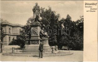 Düsseldorf, Cornelius-Denkmal mit Theater / monument, theatre