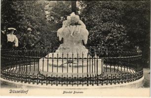 Düsseldorf, Blondat Brunnen / fountain (cut)