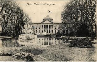 Wiesbaden, Neues Kurhaus mit Vorgarten / spa, bath