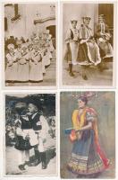 9 db RÉGI magyar népviseletes képeslap / 9 pre-1945 Hungarian folklore motive postcards