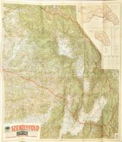 1944 Székelyföld térképe (1942. június 10-i határokkal), 1 : 200.000, M. Kir. Honvéd Térképészeti Intézet, hajtva, eredeti szalaggal 104x86 cm