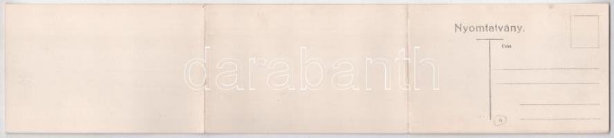 Budapest, látkép az Erzsébet híddal, pesti rakpart, Dunai uszoda, Tabán, építkezés. Három részes kin...