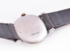 1947 Doxa mechanikus férfi karóra, másodpercmutatós, bicolor számlappal, jelzett fém tokkal és szerk...