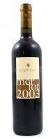 2003 St. Andrea Egri Merlot, bontatlan palack száraz vörösbor, szakszerűen tárolt, 13%, 0.75l