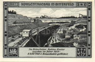 Német Birodalom/Weimari Köztársaság/Bitterfeld 1921. 75Pf (6x) 6klf darab, teljes sor T:I