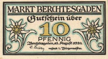 Német Birodalom/Weimari Köztársaság/Berchtesgaden 1920. 10Pf + 20Pf (2x) + 50Pf + 1M összesen 5klf d...