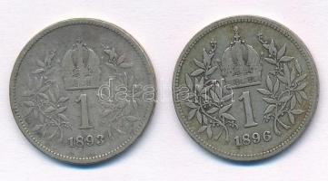 Ausztria 1893-1896. 1K Ag "Ferenc József" (2xklf) T:3 patina
Austria 1893-1896. 1 Corona ...