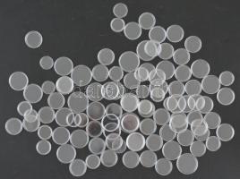 100db-os kapszula tétel, különböző méretű érmék számára, jó állapotban