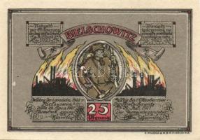 Német Birodalom/Weimari Köztársaság/Bielschowitz 1921. 25Pf + 50Pf + 1M + 2M összesen 4klf darab, te...