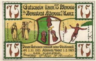 Német Birodalom/Weimari Köztársaság/Altenau 1921. 75Pf (6x) összesen 6klf darab, teljes sor T:I