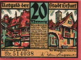 Német Birodalom/Weimari Köztársaság/Erfurt 1921. 10Pf + 20Pf + 25Pf + 50Pf + 75Pf összesen 5klf dara...