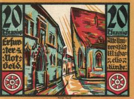 Német Birodalom/Weimari Köztársaság/Erfurt 1921. 10Pf + 20Pf + 25Pf + 50Pf + 75Pf összesen 5klf dara...