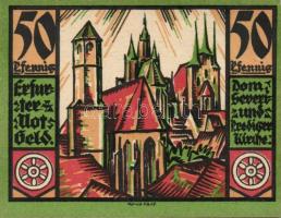 Német Birodalom/Weimari Köztársaság/Erfurt 1921. 10Pf + 20Pf + 25Pf + 50Pf + 75Pf összesen 5klf dara...