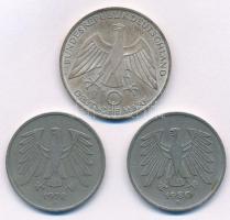 NSZK 1972D 10M Ag "Olimpia-München / Csomó" forgalomba nem került emlékérme + 1978J 5M Ni ...