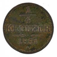 Ausztria 1851A 1/4kr Cu T:2,2- patina, ph Austria 1851A 1/4 Kreuzer Cu C:XF,VF patina, edge error Krause KM#2180