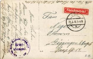 1918 WWI German military, soldiers amongst ruins. photo (EK)