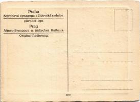 Praha, Prag, Prague; Staronová synagoga a zidovská radnice / Altneu-Synagoge u. jüdisches Rathaus. O...