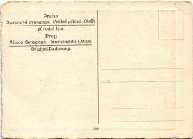 Praha, Prag, Prague; Staronová synagoga. Vnitrí pohled (Oltár) / Altneu-Synagoge. Innenansicht (Alta...