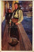 An der Strypa / Ukrainian folklore. W.R.B. & Co. Galerie Wiener Künstler Nr. 623. s: K. L. Strauch (vágott / cut)