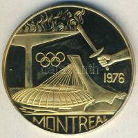 Kanada 1976. "XXI. Olimpiai Játékok - Montreal" Ag 25,2g aranyozva T:PP