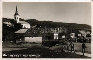 1940 Retteg, Reteag; Református templom / Calvinist church. photo