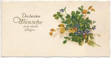 1928 Die besten Wünsche zum neuen Jahre / New Year greeting mini card (12,5 cm x 6,4 cm) (non PC)