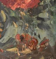 Olvashatatlan jelzéssel: Virágcsendélet. Olaj, vászon, keretben, 40×28 cm