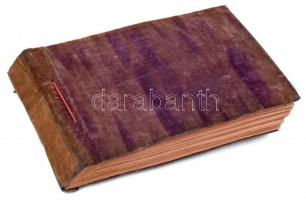 cca 1933-1942 Régi fotóalbum sok beragasztott képpel: villamosvezetők, 10-es villamos, Beszkárt bál,...