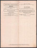 1938 Versenynaptár, a Magyar Lovaregylet hivatalos közlönye, XX. évf. 34. sz., 1938. szept. 20. Bp.,...