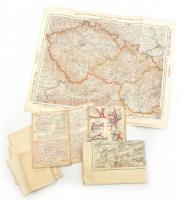 Vegyes térkép tétel vármegyei térképekkel és háborús térképekkel, valamint néhány háború előtti autós térkép