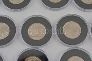 Amerikai Egyesült Államok 2001-2008. 1/4$ Cu-Ni "50 állam" (21xklf) T:1,1-
USA 2001-2008....