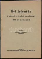 1943 Évi jelentés a budapesti m. kir. állami gyermekmenhely 1943. évi működéséről. Összeáll.: Dr. Barabás Zoltán igazgató-főorvos. Bp., vargyasi Máté Ernő-ny., 37 p. Tűzött papírkötés, a borítón kis szakadásokkal, foltokkal, az utolsó oldalakon 1946. évi feljegyzésekkel.