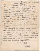 1914 Bremen, Ansicht, Rathaus / general view, town hall. 2-tiled folding card (b)