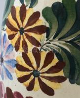 Fischer mázas kerámia váza. Kézzel festett, jelzett, kopásokkal. 29 cm