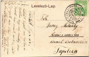 1912 Féltorony, Halbturn; Platz, Kirche. G. Steiner / tér, templom / square, church