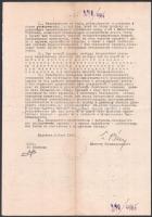 1945 Bp., a Magyar Iparügyi Miniszter utasítása a Vörös Hadsereg és a jóvátételi számla terhére tört...