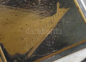 WMF szecessziós/art noveau-s alpakka ládika,"Jankának" felirattal, jelzett, kopott, kopott...