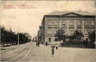 1909 Pozsony, Pressburg, Bratislava; Kossuth Lajos tér / square (EK)