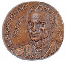 Szabó Iván (1913-1998) DN Szalvay Mihály 1899-1955 egyoldalas bronz plakett, dísztokban (95mm) T:1-