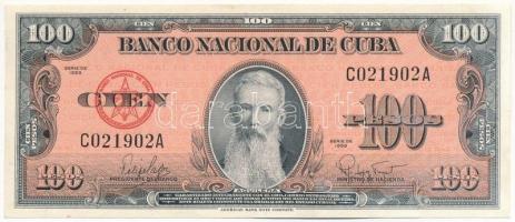 Kuba 1959. 100P "C 021902 A" Szign.:Felipe Pazos Roque & Rufo López Fresquet T:II Cuba 1959. 100 Pesos "C 021902 A" Sign.:Felipe Pazos Roque & Rufo López Fresquet C:XF Krause P#93