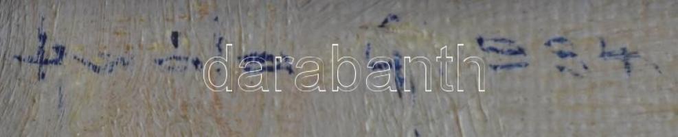 Olvashatatlan jelzéssel. Kikötő. Olaj, vászon. Fa keretben. 50x60 cm