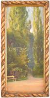 Benczúr Dolányi Ida (1876-1970): Parkrészlet a ferenczhalmi szanatóriumból (Budakeszi út 87.). Olaj,...