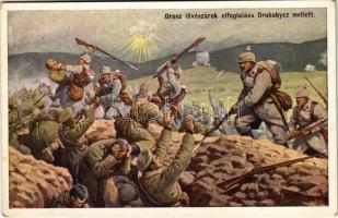 Orosz lövészárok elfoglalása Drohobycz mellett / WWI K.u.K. (Austro-Hungarian) military art postcard. G.G. W. II. Nr. 122. s: Benesch