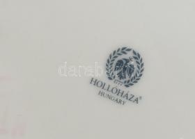 Hollóházi porcelán Hajnalka mintás kaspó, matricás, jelzett, hibátlan, d: 16 cm