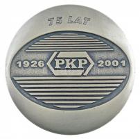 Lengyelország 2001. "75 éves a PKP (Lengyel Államvasutak)" kétoldalas, ezüstpatinázott bro...